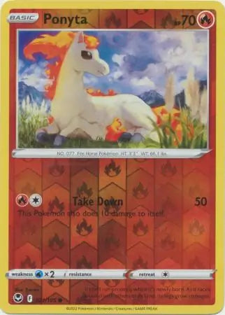 Ponyta Reverse Holo 021/195