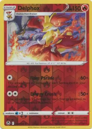 Delphox Reverse Holo Rare 027