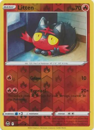 Litten Reverse Holo 030/195