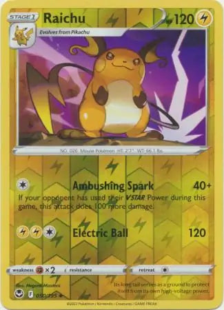 Raichu Reverse Holo 050/195