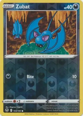 Zubat Reverse Holo 103/195