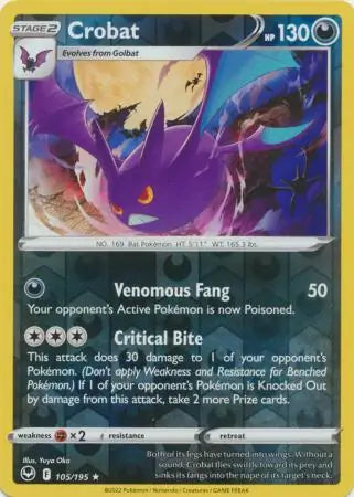 Crobat Reverse Holo Rare 105