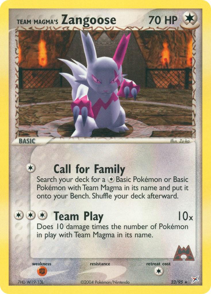 23/95 Team Magma's Zangoose