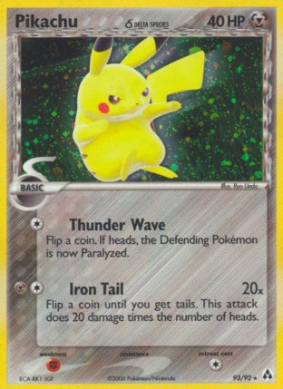 093/92 Pikachu (delta species)