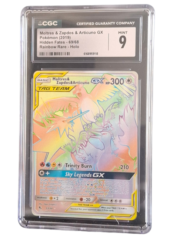 CGC 9 Mint Moltres & Zapdos & Articuno GX 69/68