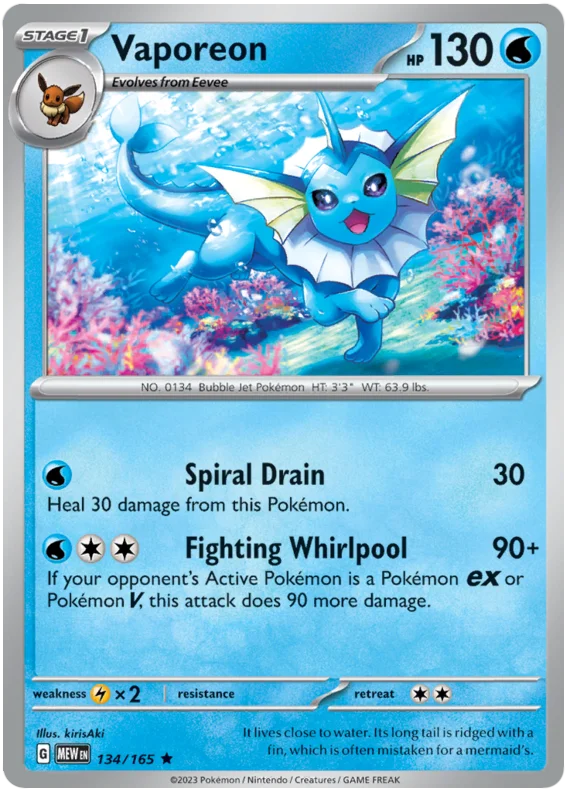 Vaporeon 134/165