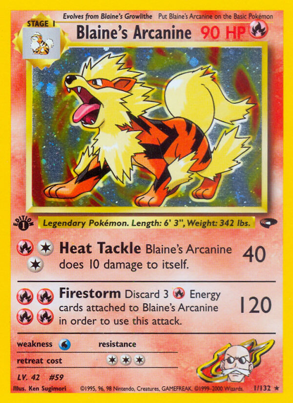 001/132 Blaines Arcanine