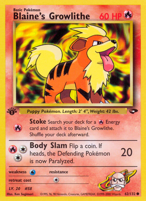 062/132 Blaines Growlithe