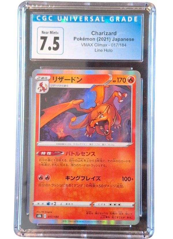 CGC 7.5 Near Mint+ Charizard 017/184
