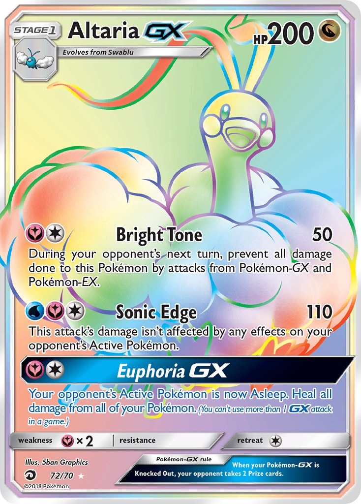 072/70 Altaria GX (Secret Rare)