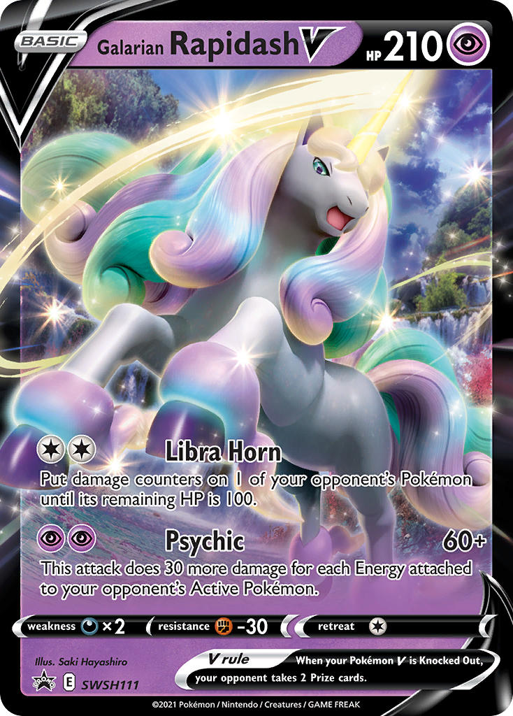 SWSH111 Galarian Rapidash V