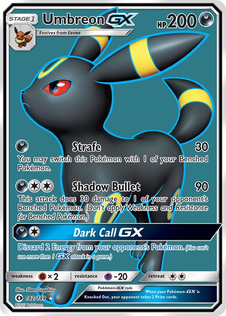 142/149 Umbreon GX (Full Art)