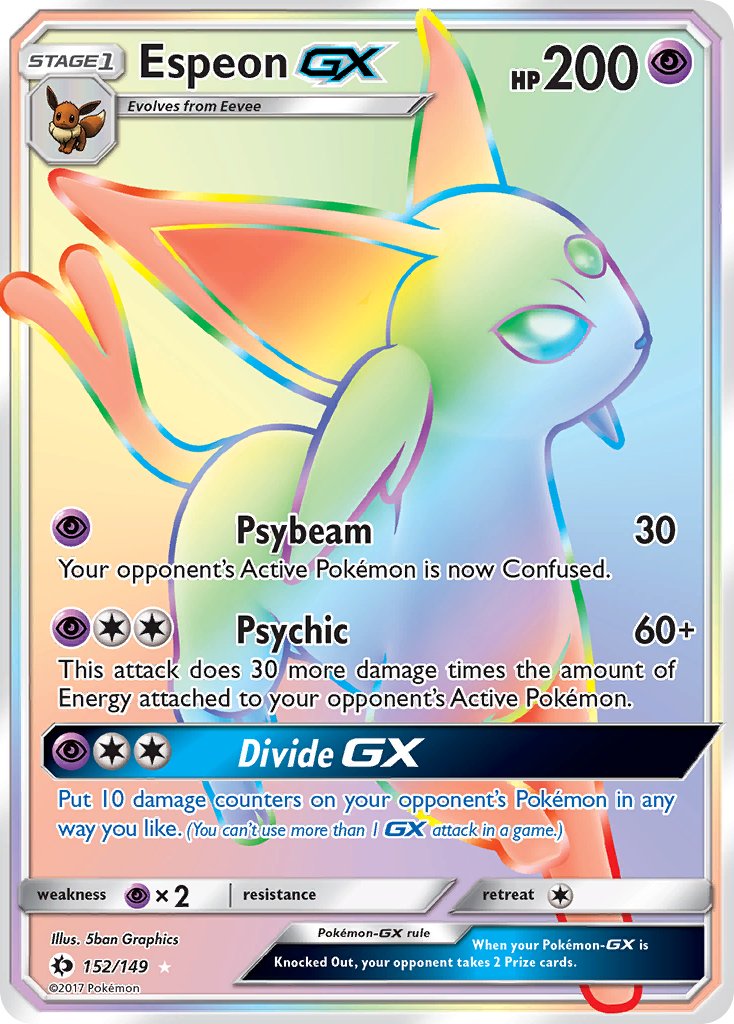 152/149 Espeon GX (Secret Rare)