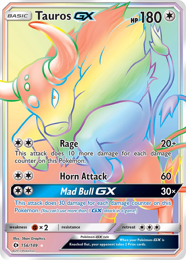 156/149 Tauros GX (Secret Rare)