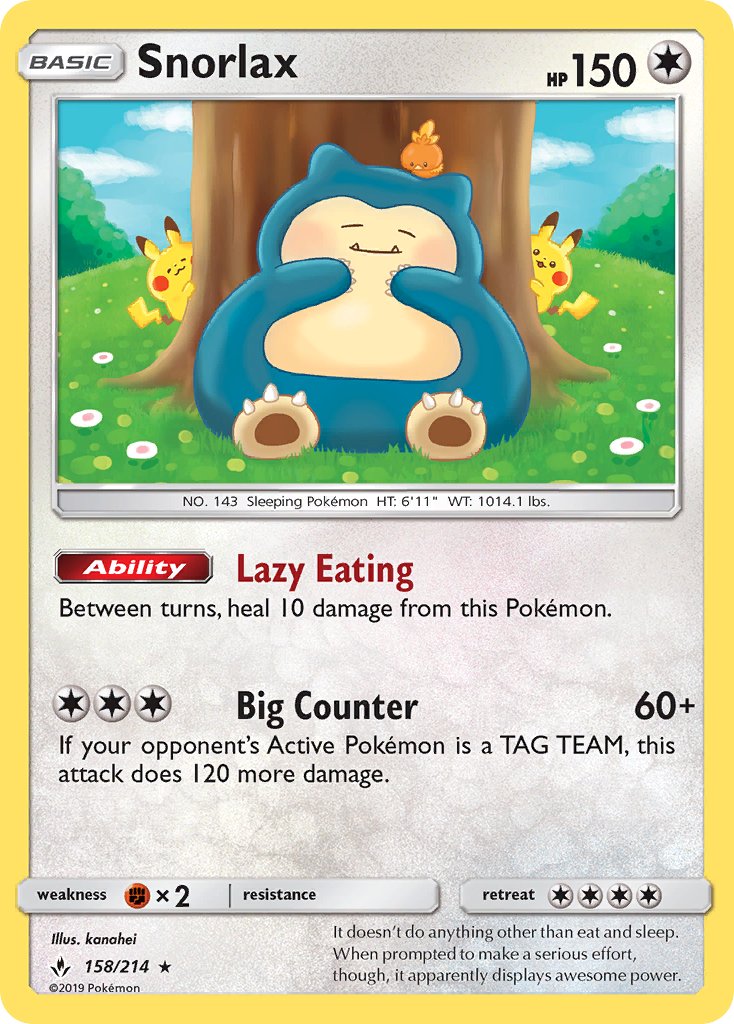 158/214 Snorlax