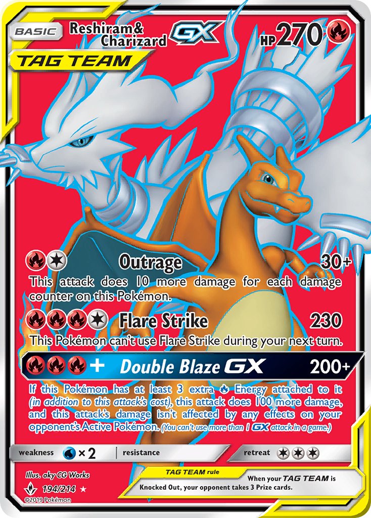 194/214 Reshiram & Charizard GX