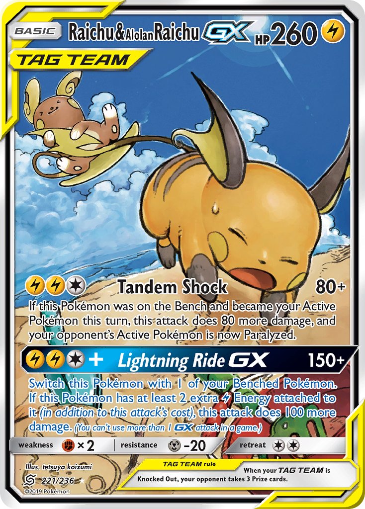 221/236 Raichu & Alolan RaichuGX