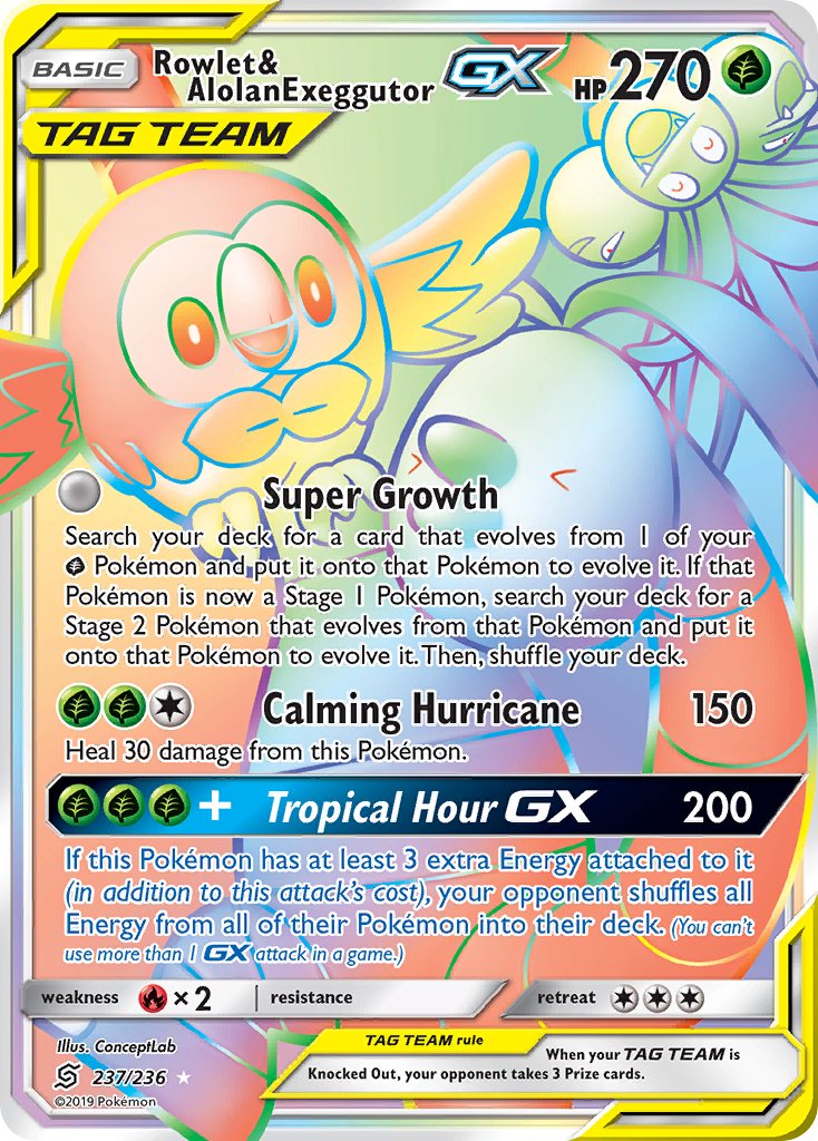 237/236 Rowlet & Alolan ExeggutorGX
