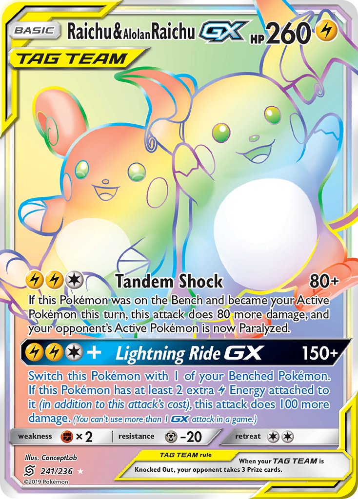 241/236 Raichu & Alolan RaichuGX