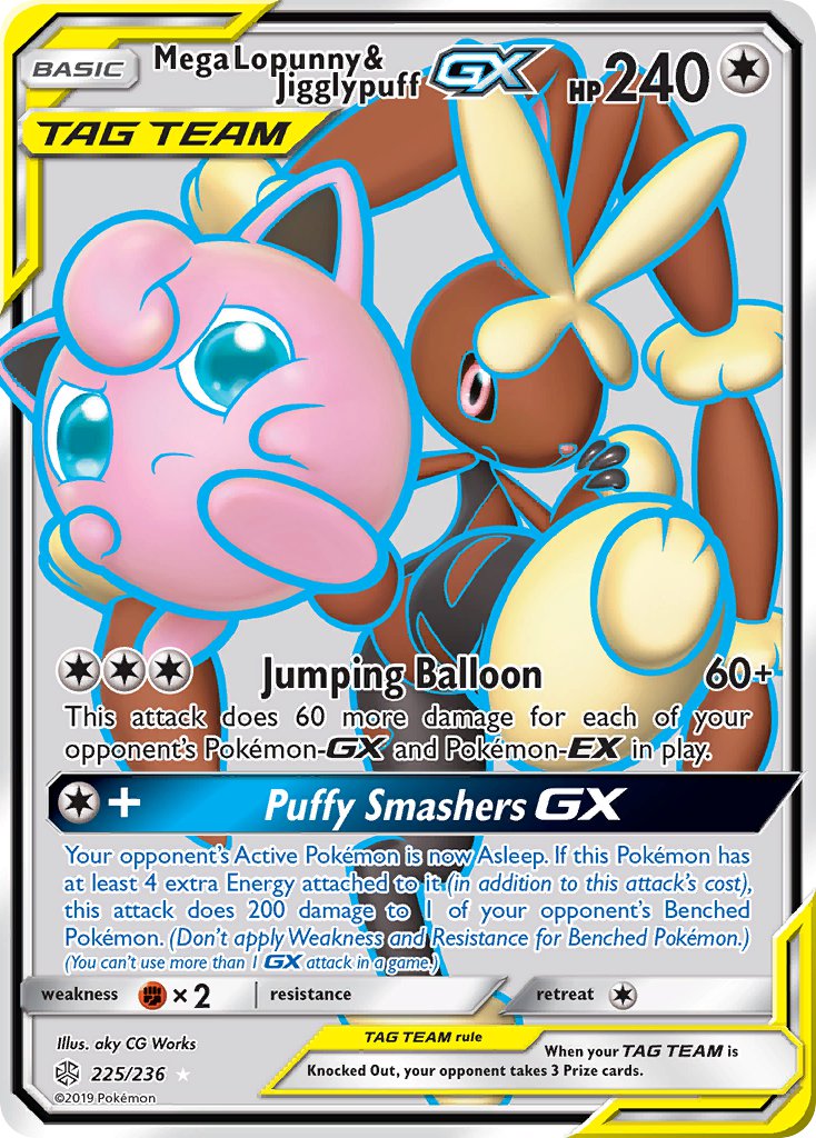 225/236 Mega Lopunny & JigglypuffGX