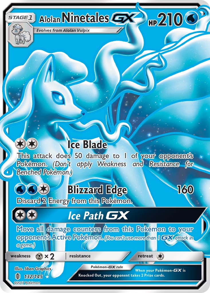 132/145 Alolan Ninetales GX (Full Art)