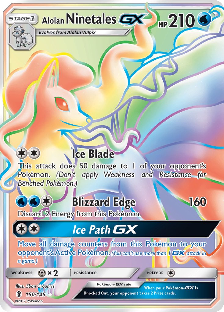 150/145 Alolan Ninetales GX (Secret Rare)