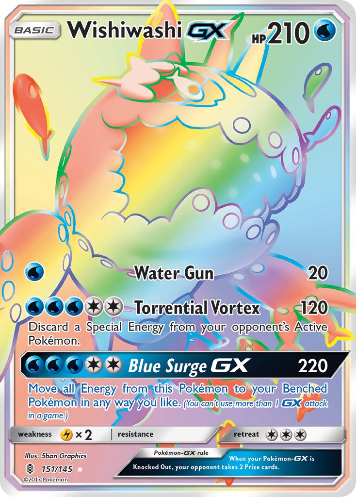 151/145 Wishiwashi GX (Secret Rare)