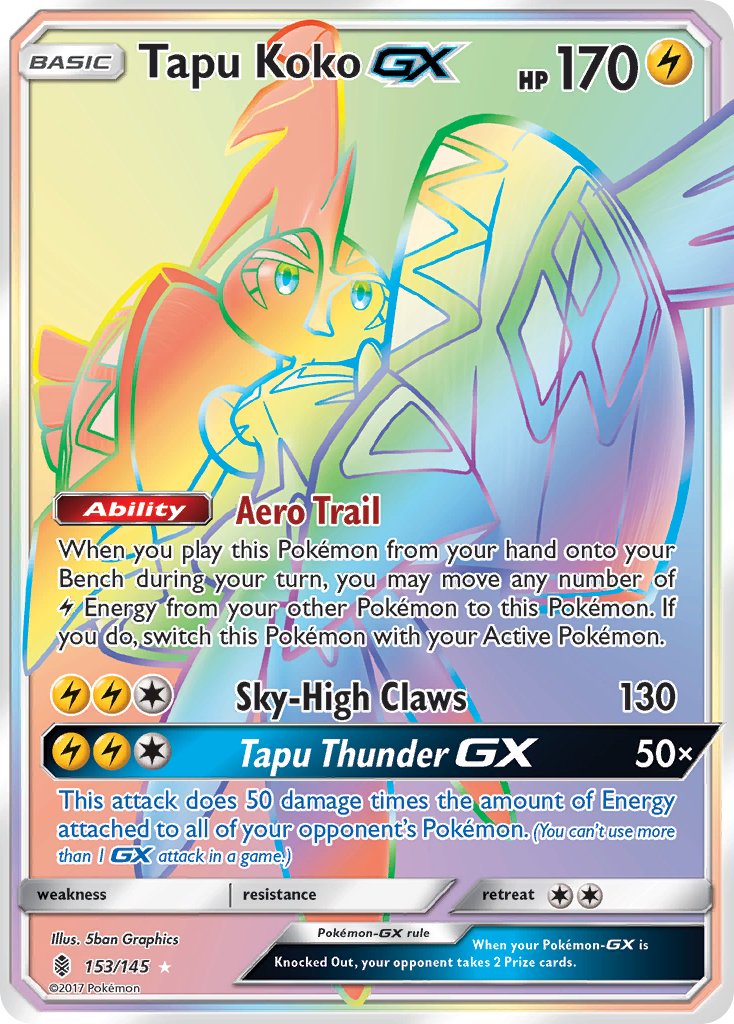 153/145 Tapu Koko GX (Secret Rare)