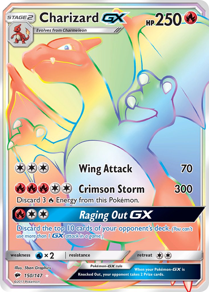 150/147 Charizard GX (Secret Rare)
