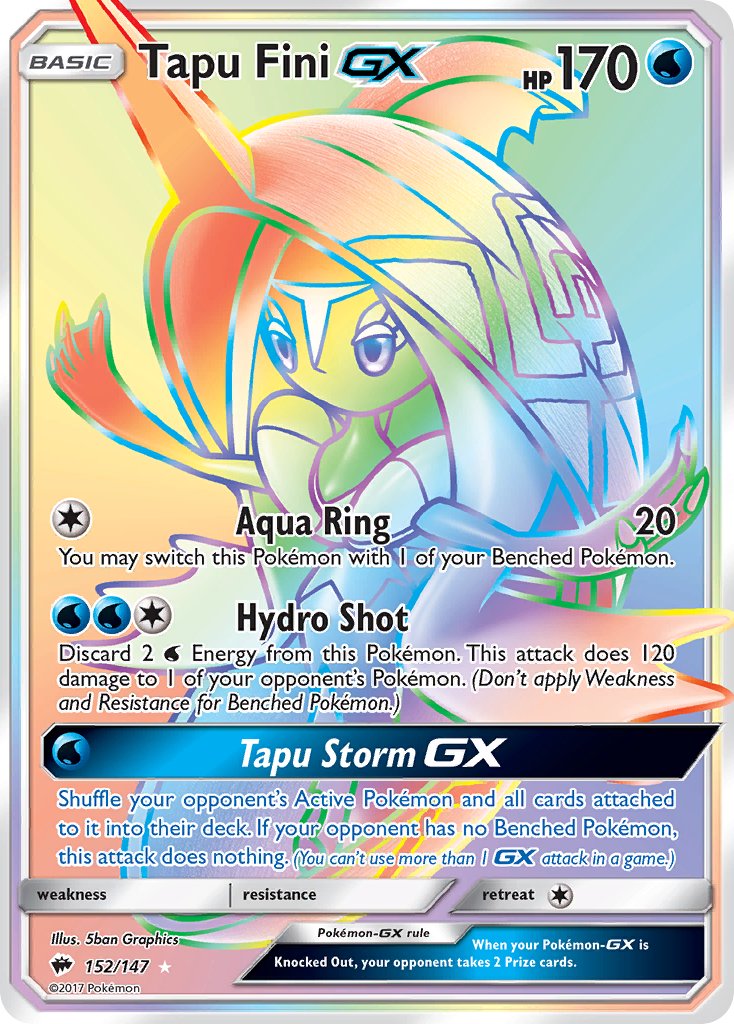 152/147 Tapu Fini GX (Secret Rare)