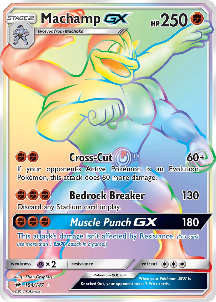 154/147 Machamp GX (Secret Rare)