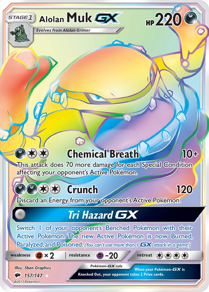 157/147 Alolan Muk GX (Secret Rare)