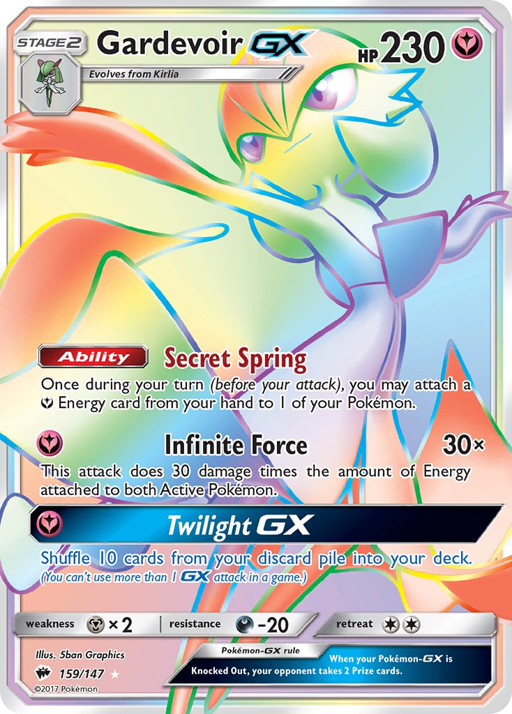 159/147 Gardevoir GX (Secret Rare)
