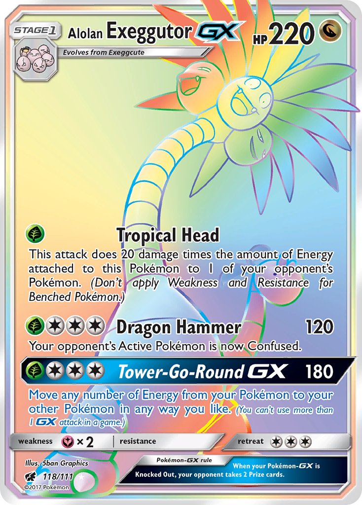 118/111 Alolan Exeggutor GX (Secret Rare)