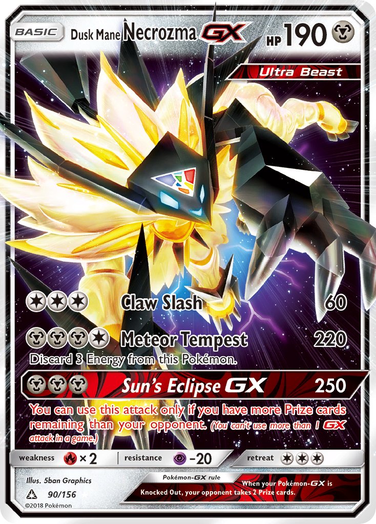 090/156 Dusk Mane Necrozma GX