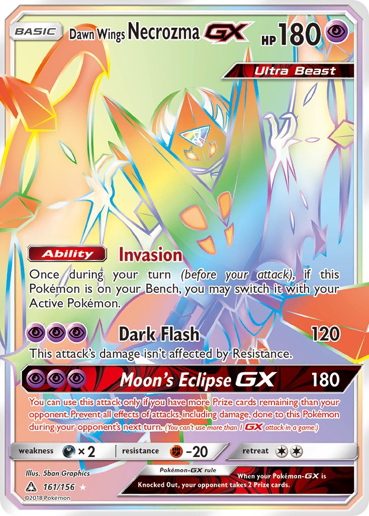 161/156 Dawn Wings Necrozma GX (Secret Rare)