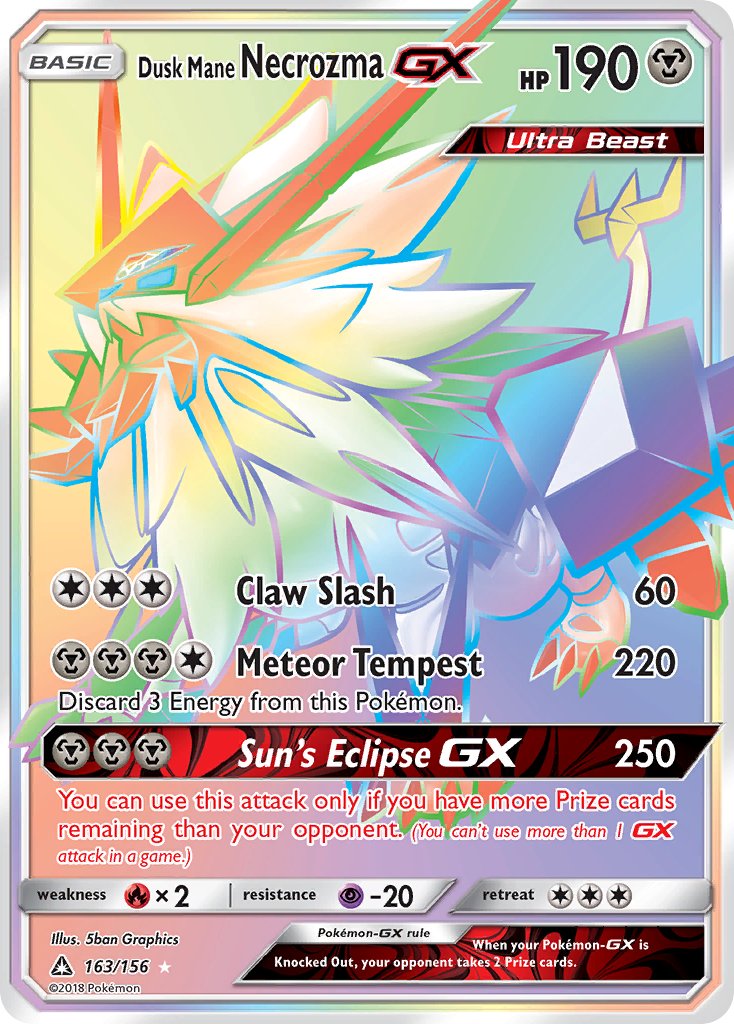 163/156 Dusk Mane Necrozma GX (Secret Rare)