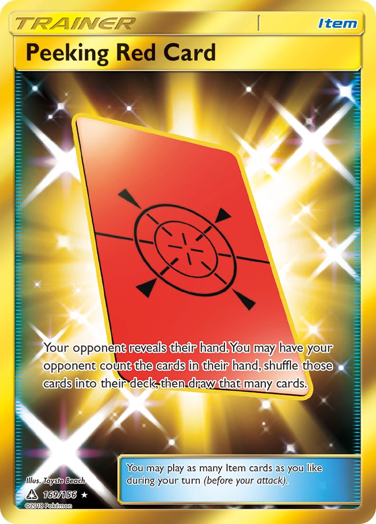 169/156 Peeking Red Card (Secret Rare)