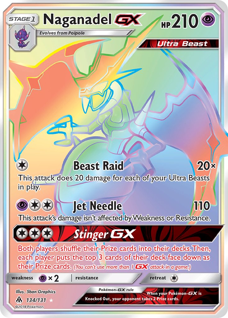 134/131 Naganadel GX (Secret Rare)