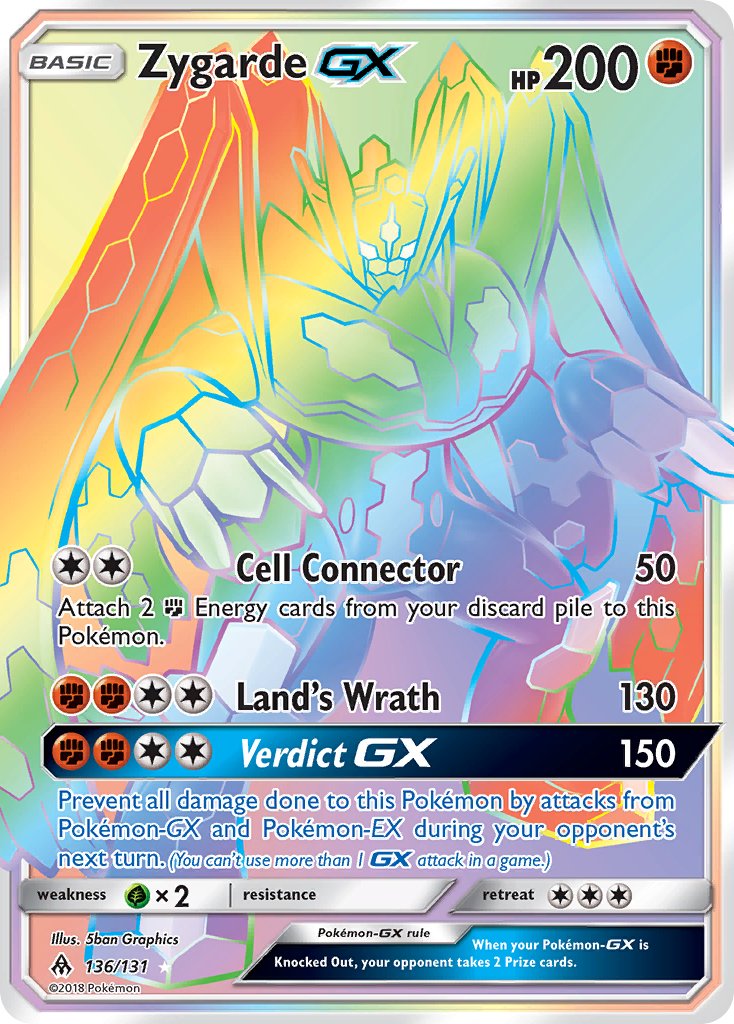 136/131 Zygarde GX (Secret Rare)