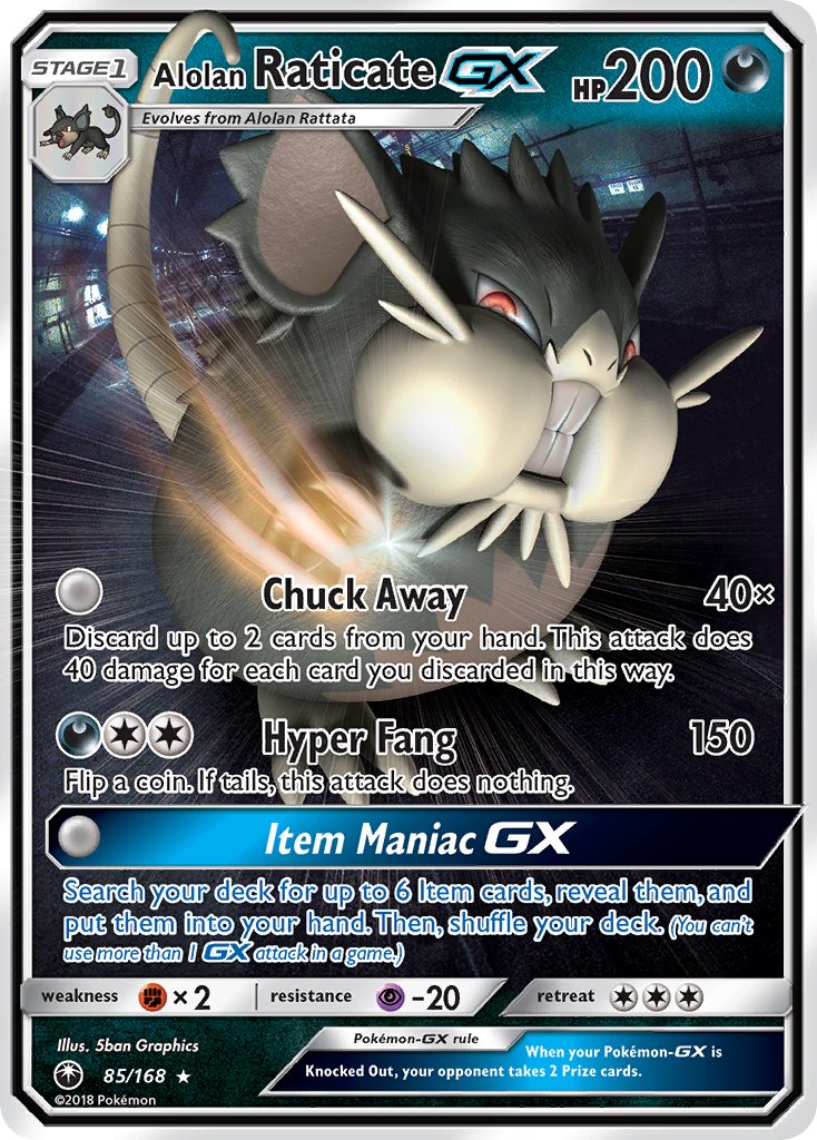 085/168 Alolan Raticate GX