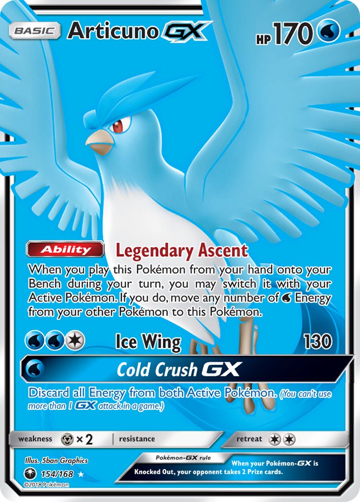 154/168 Articuno GX (Full Art)