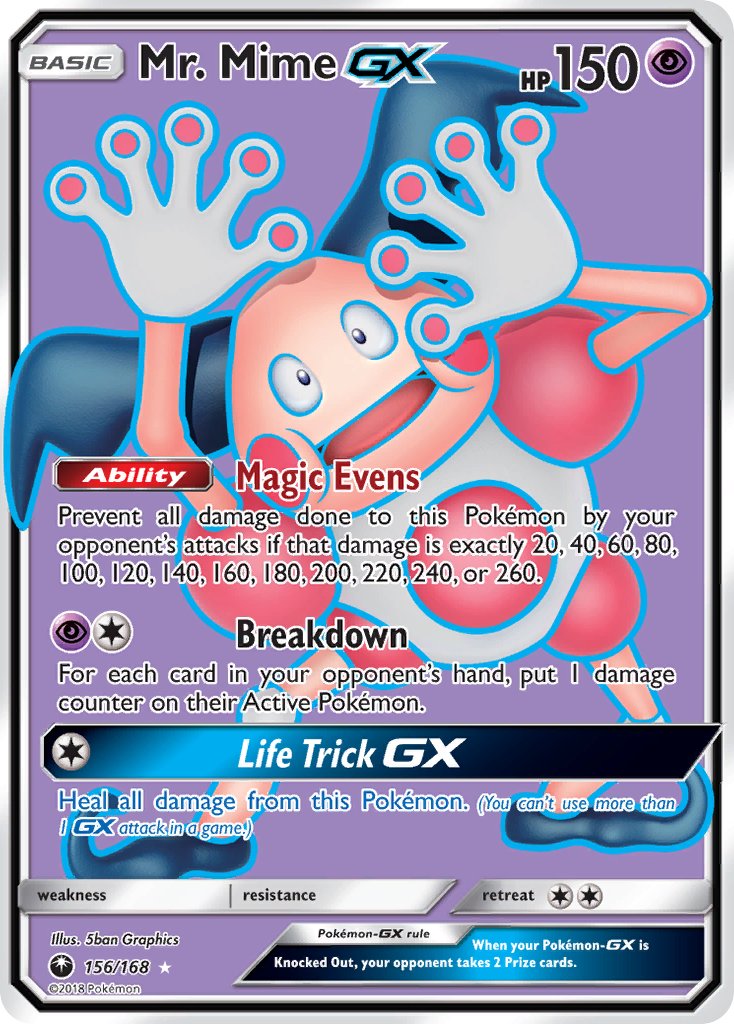156/168 Mr. Mime GX (Full Art)