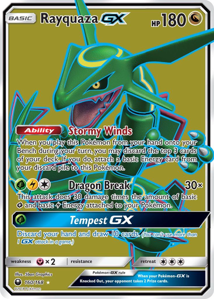 160/168 Rayquaza GX (Full Art)