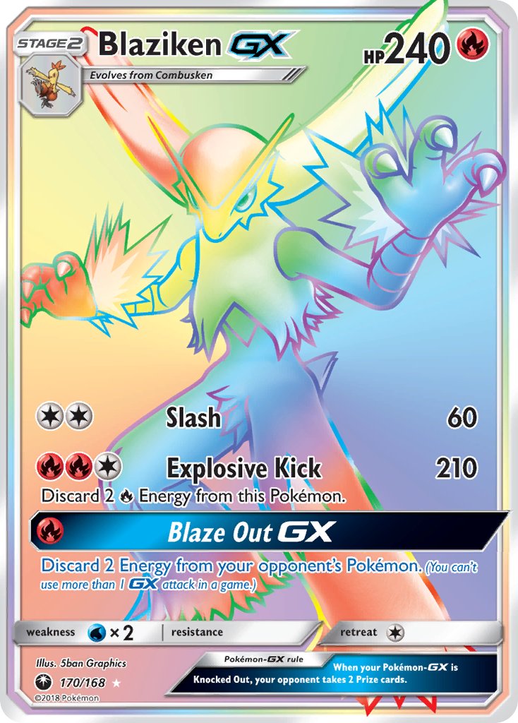 170/168 Blaziken GX (Secret Rare)