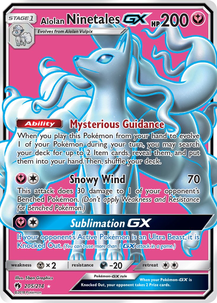 205/214 Alolan Ninetales GX (Full Art)