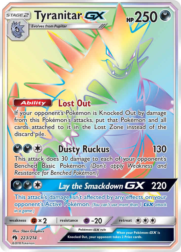 223/214 Tyranitar GX (Secret Rare)