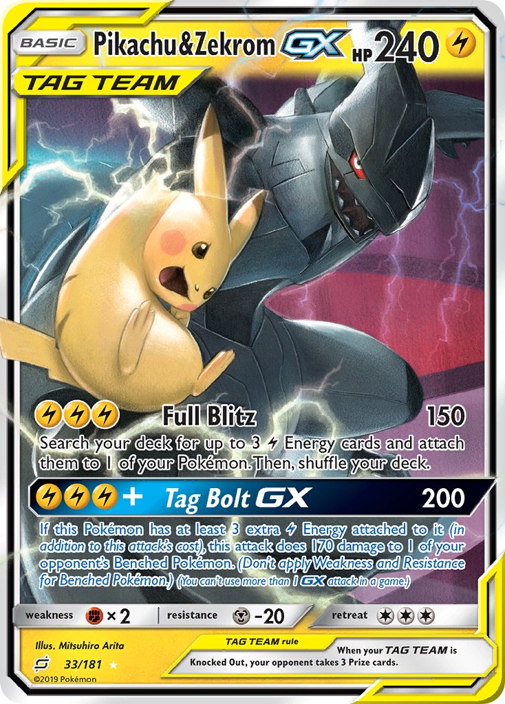 033/181 Pikachu & Zekrom GX
