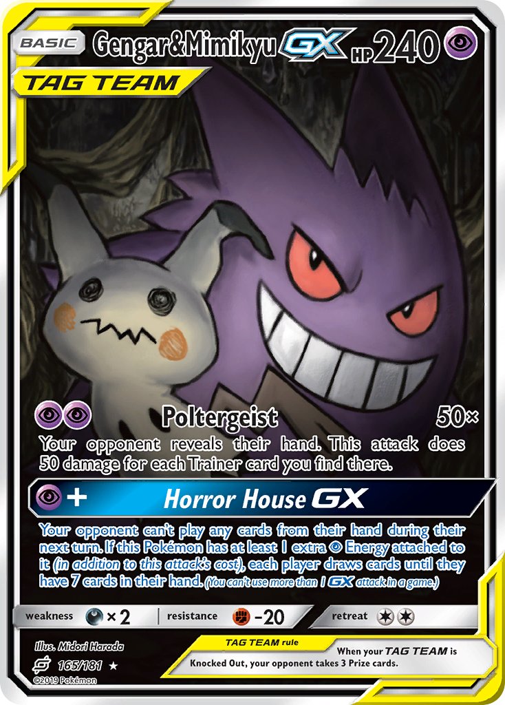 165/181 Gengar & Mimikyu GX
