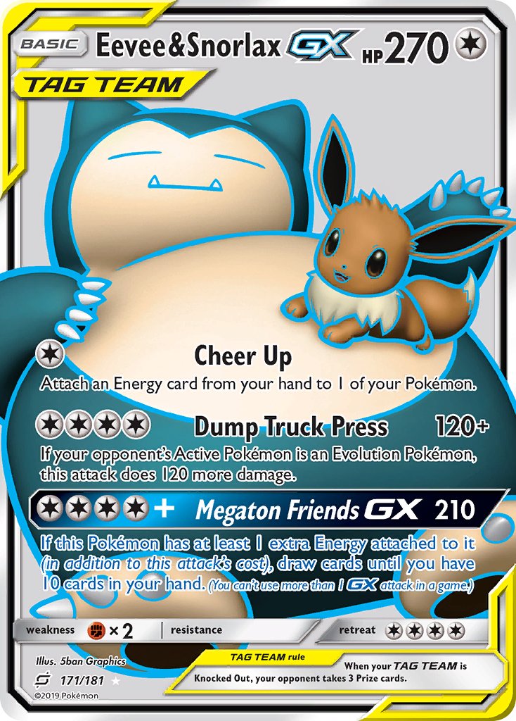 171/181 Eevee & Snorlax GX